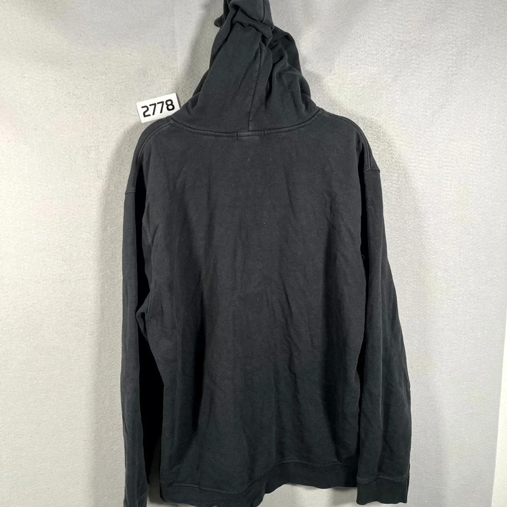 True Religion Japanese Buddha Hoodie Mens 2XL Black Graphic Print Full Zip